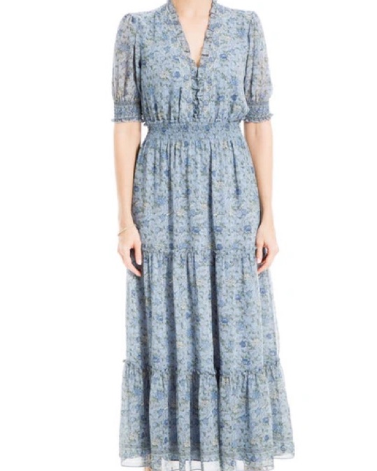 majorelle dress Juliet Dunn Women's Majorelle Print Blouson Dress – Saint Bernard