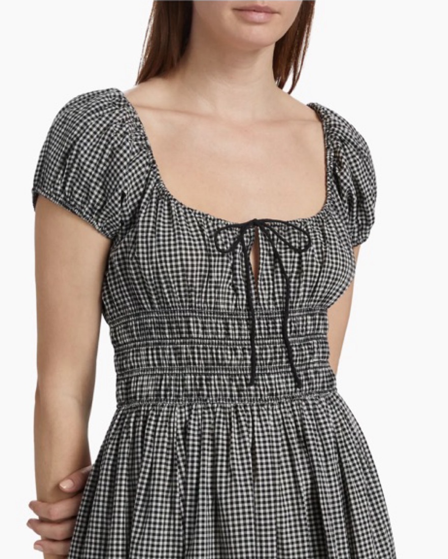 Doen Quinn Black/White Gingham Dress by Doen - Pickle