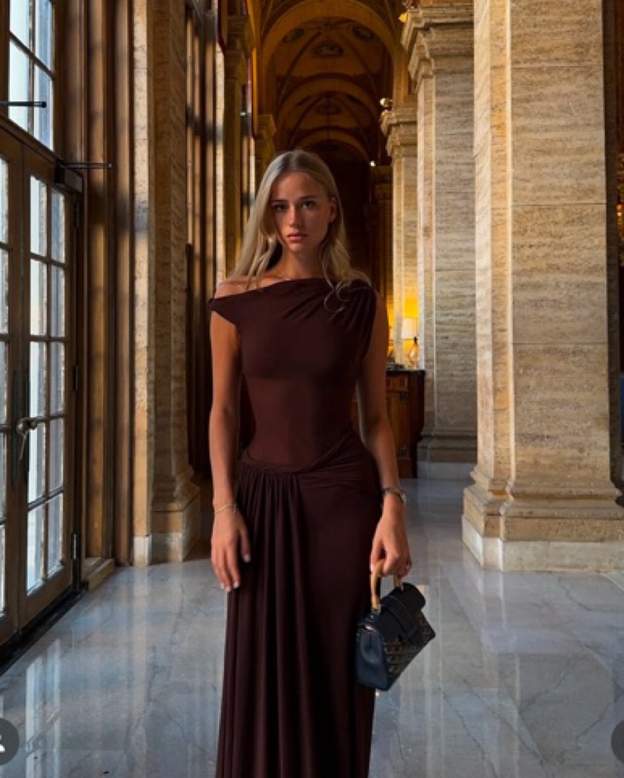 Brown Misha Sisal Dress by Misha - Pickle