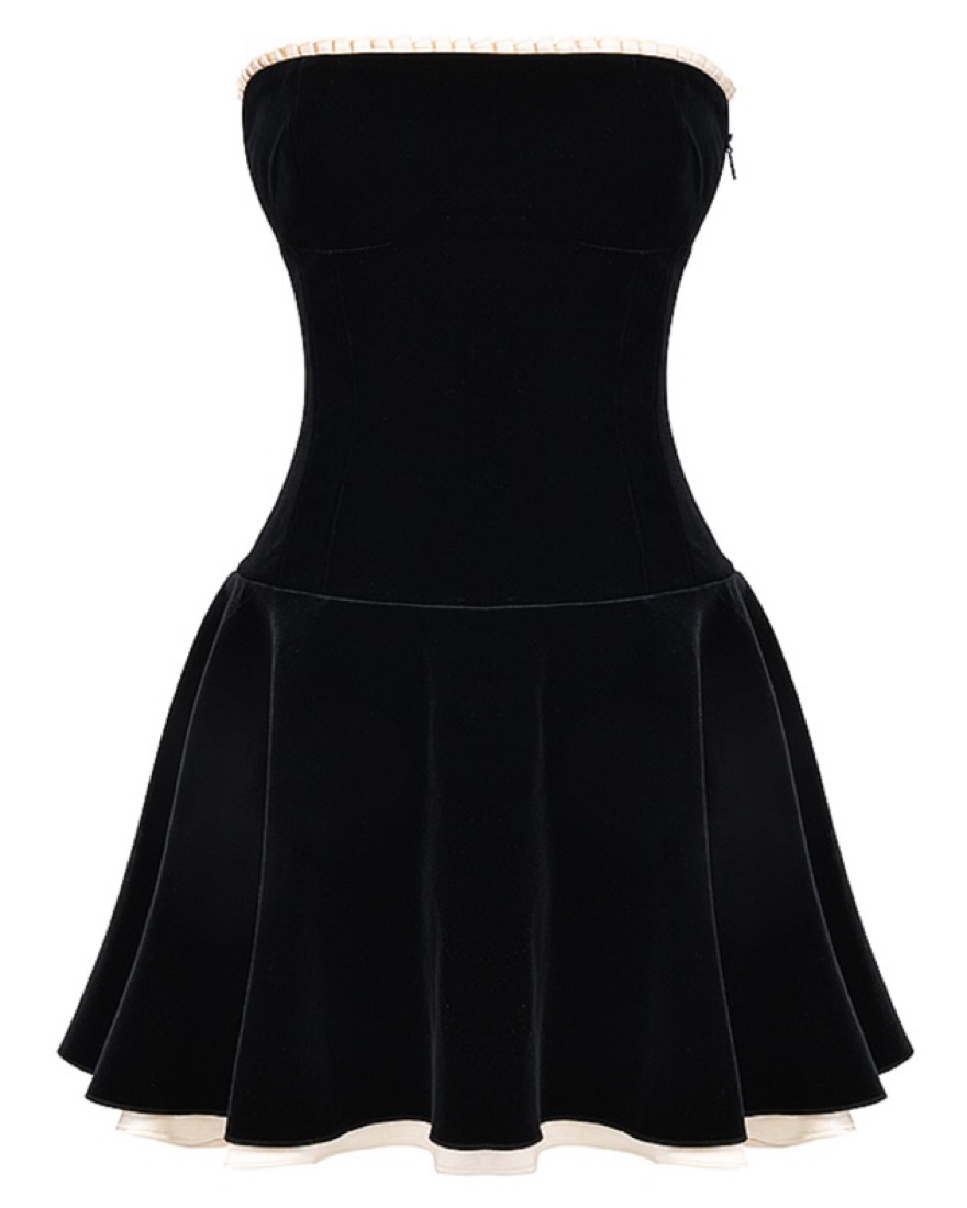 house of cb merveille dress black MARILLA VELVET STRAPLESS HOUSEOFCB by it has a strapless Demuretsy House of CB Black