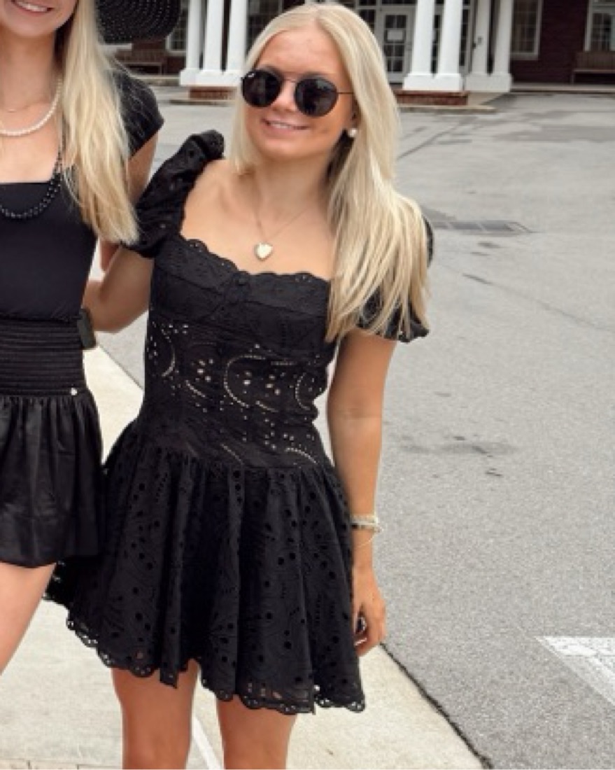 Charo Ruiz Black Puff Sleeve Mini Dress | Pickle