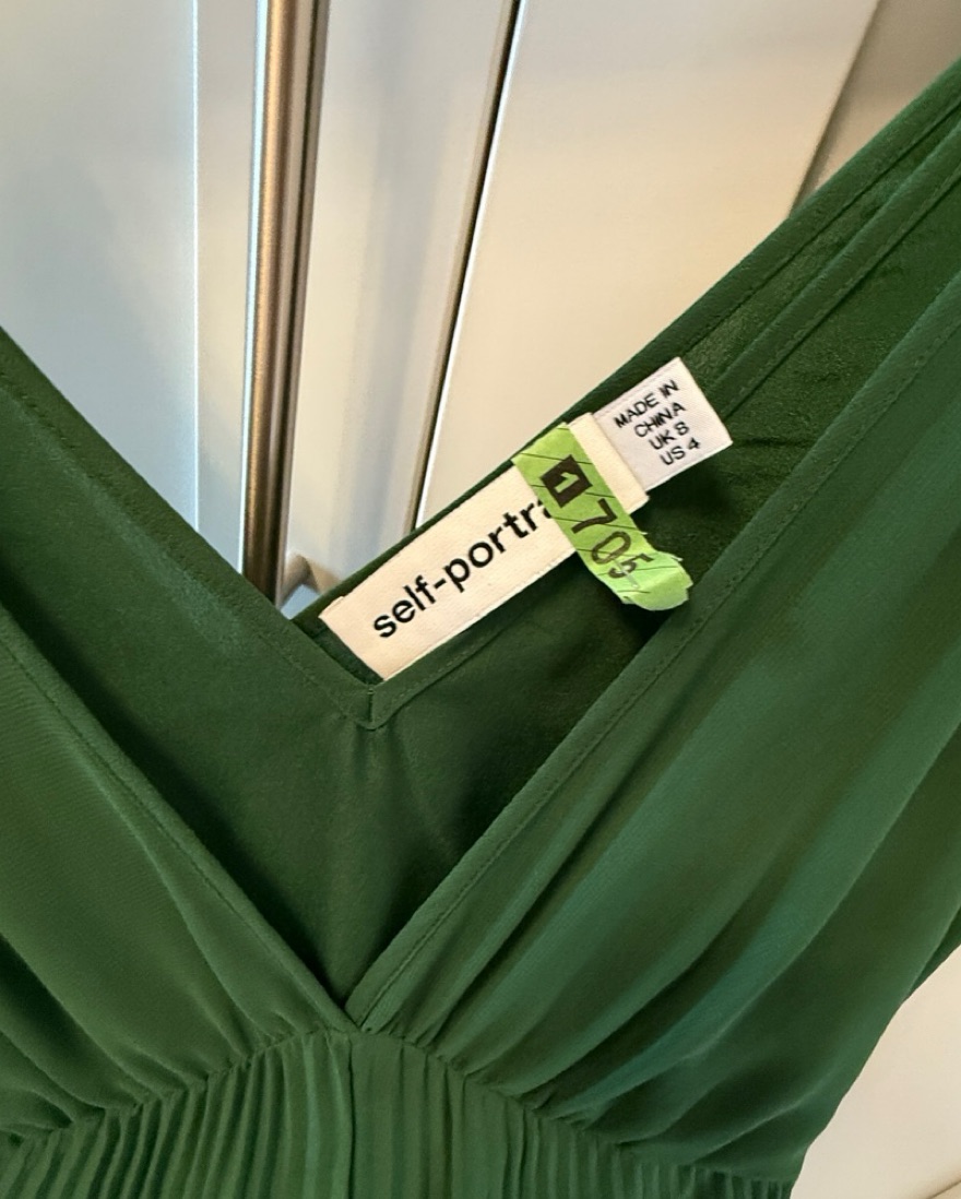 self portrait green chiffon dress Self Portrait Green Chiffon Dress by Self Portrait