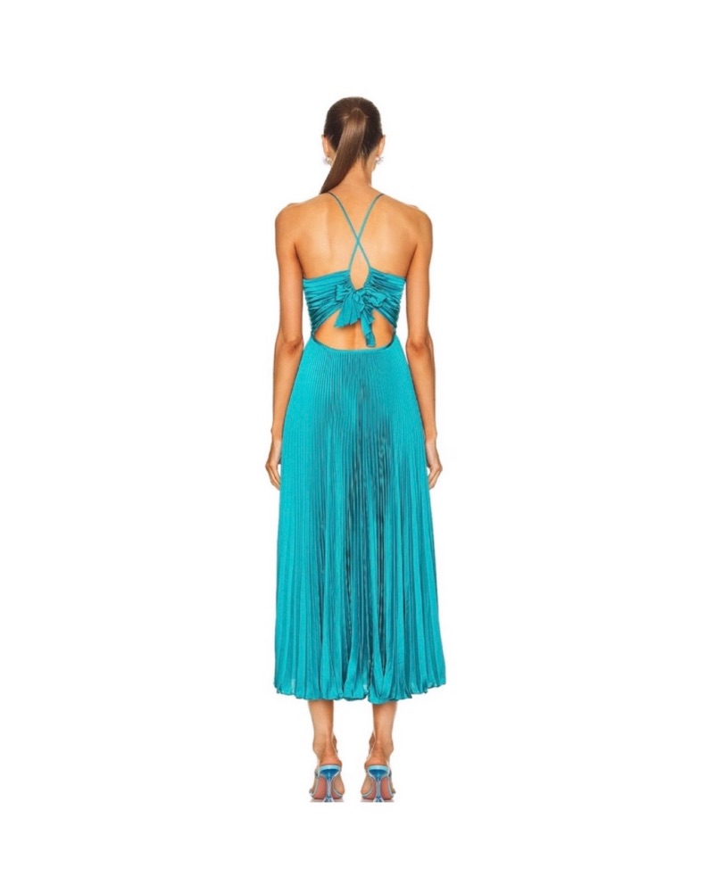 A.L.C Gemini Pleated Dress by ALC - Pickle
