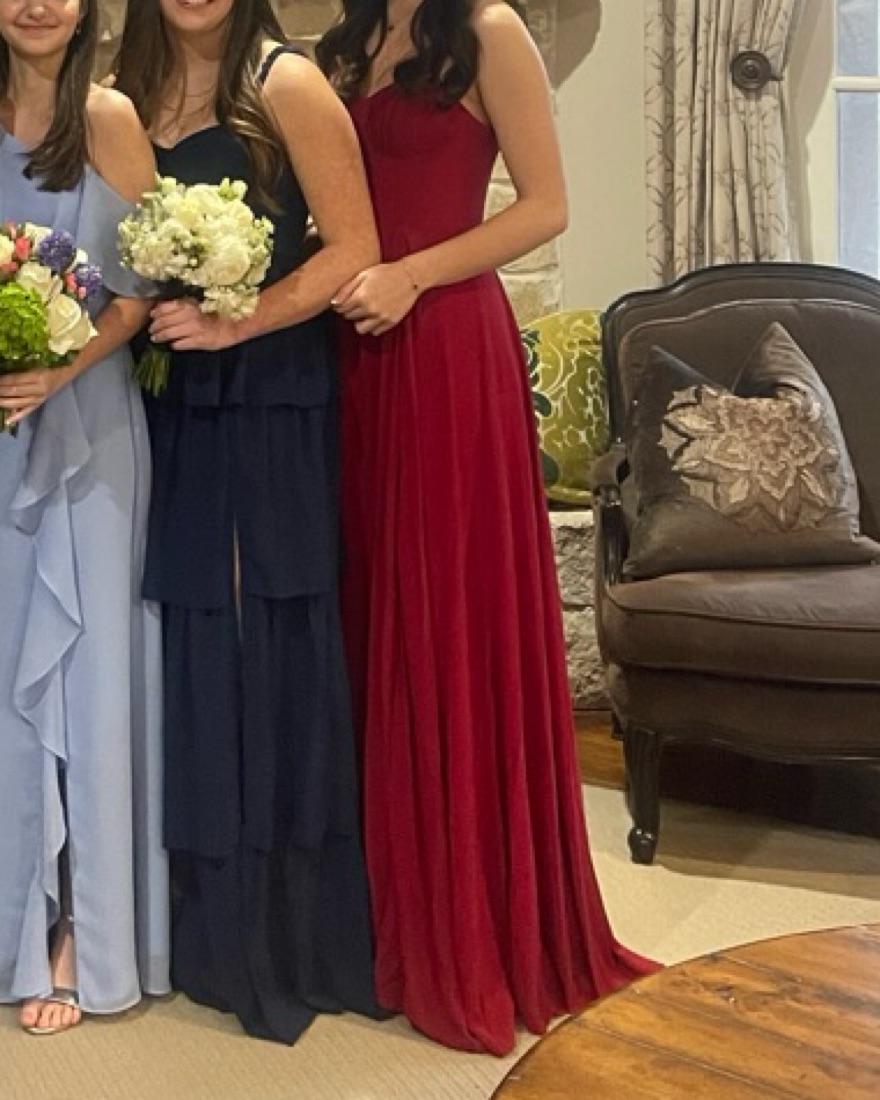 cause for commotion red pleated bustier maxi dress LULU'S Cause For Commotion Red Pleated Bustier Maxi Dress Size M - $85 New  With Tags