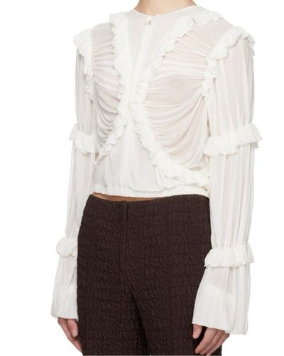 Ethereal Ruffled Chiffon Blouse by Unbranded | Pickle