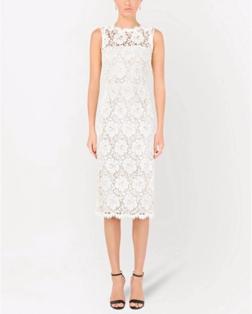 dolce & gabbana floral-lace midi dress Dolce & Gabbana // Floral Lace Midi Dress – VSP Consignment main image 0