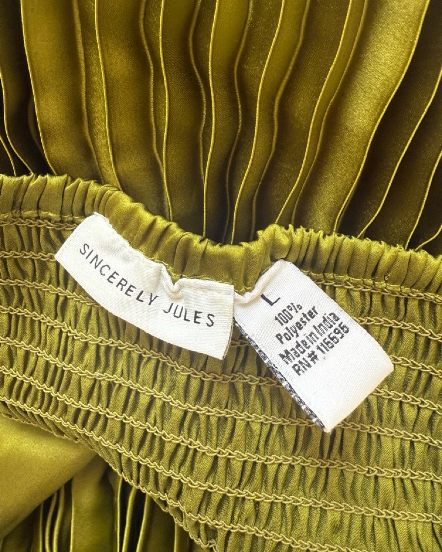 sincerely jules pleated dress Sincerely Jules High Neck Pleated Dress, Size Small