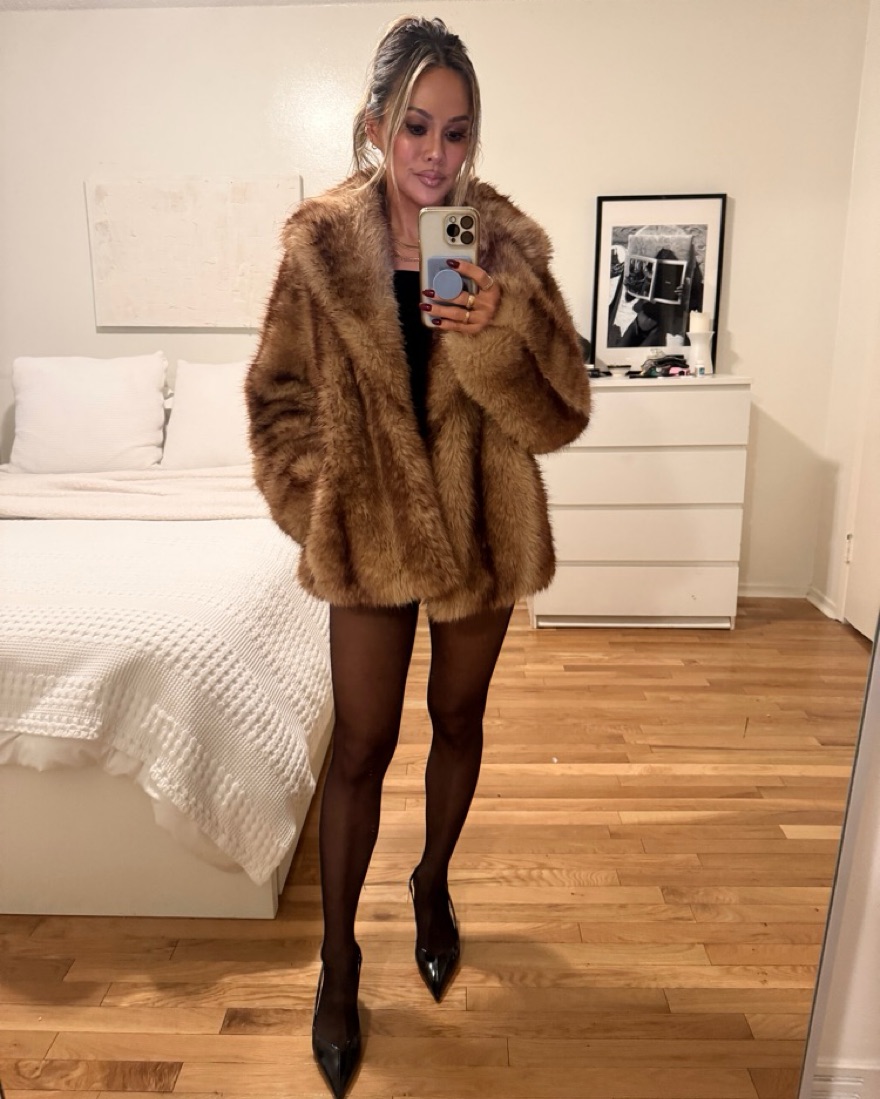 Stylish Faux Fur Coat by Urban Outfitters | Pickle
