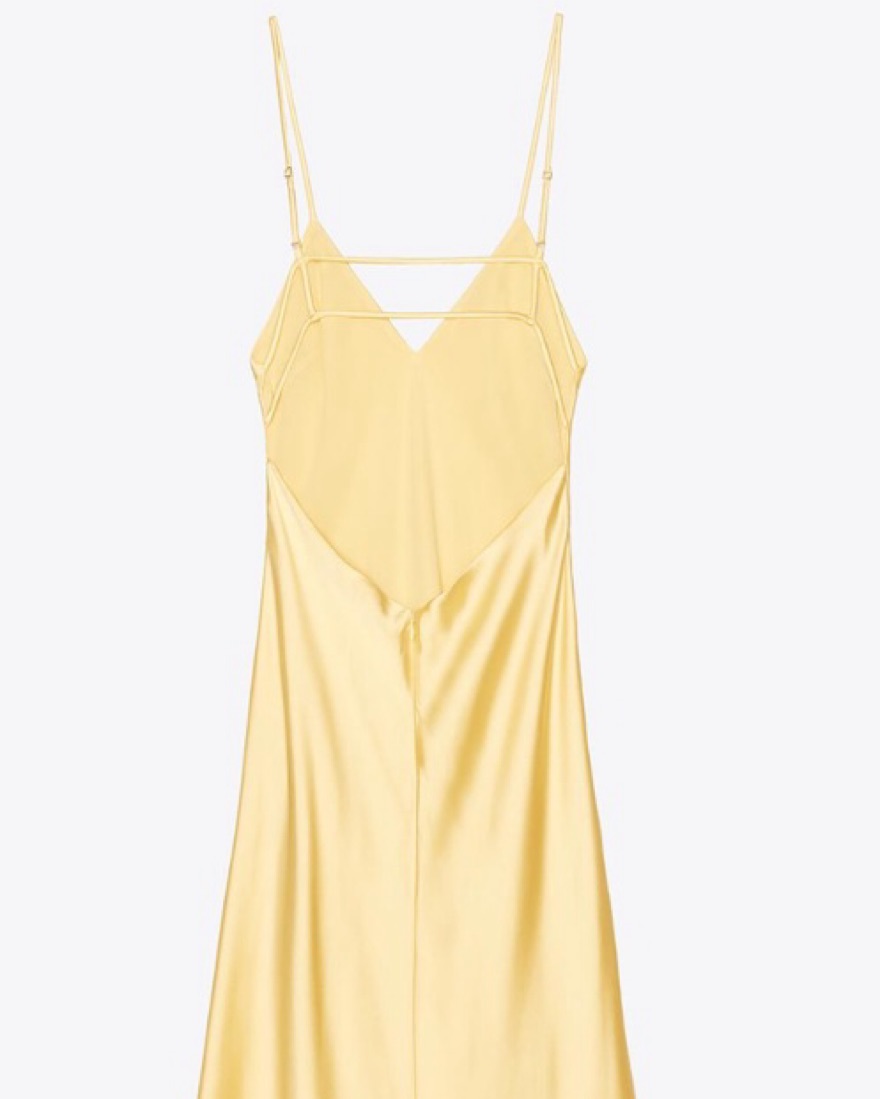 zara yellow satin dress Voluminous Effect Mini by Zara Halter neck Zara yellow satin mini dress