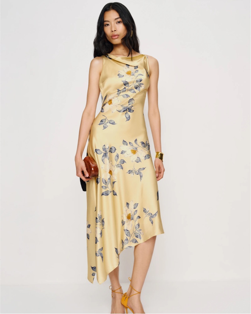 scottie silk dress reformation Reformation Scotia Silk Dress by Reformation