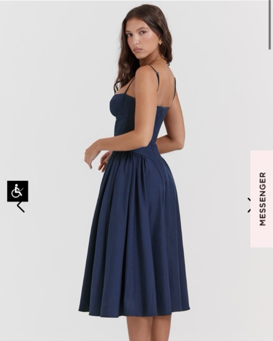 house of cb navy midi dress Clothing : Midi Dresses : 'Samaria' French Navy Corset Sundress