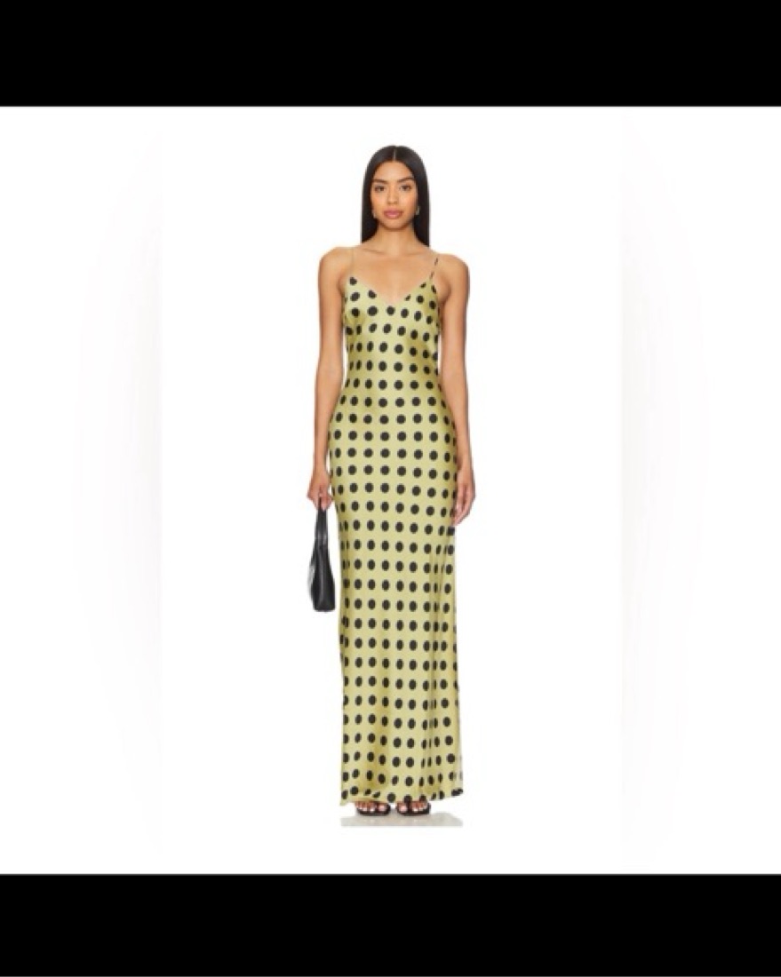long green polka dot dress Green Polka Dot Pleated Maxi Dress – v o g l i o main image 0