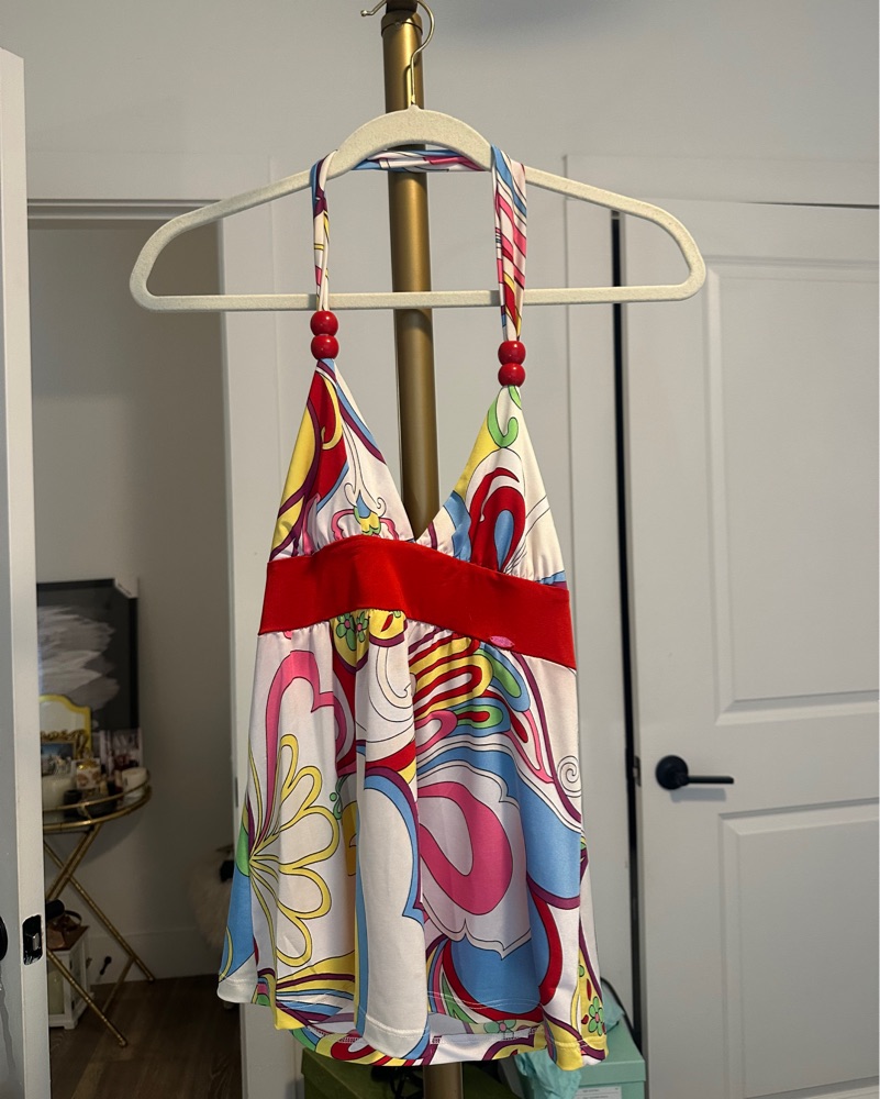 Vintage Emilio Pucci Babydoll Tank by Pucci - Pickle