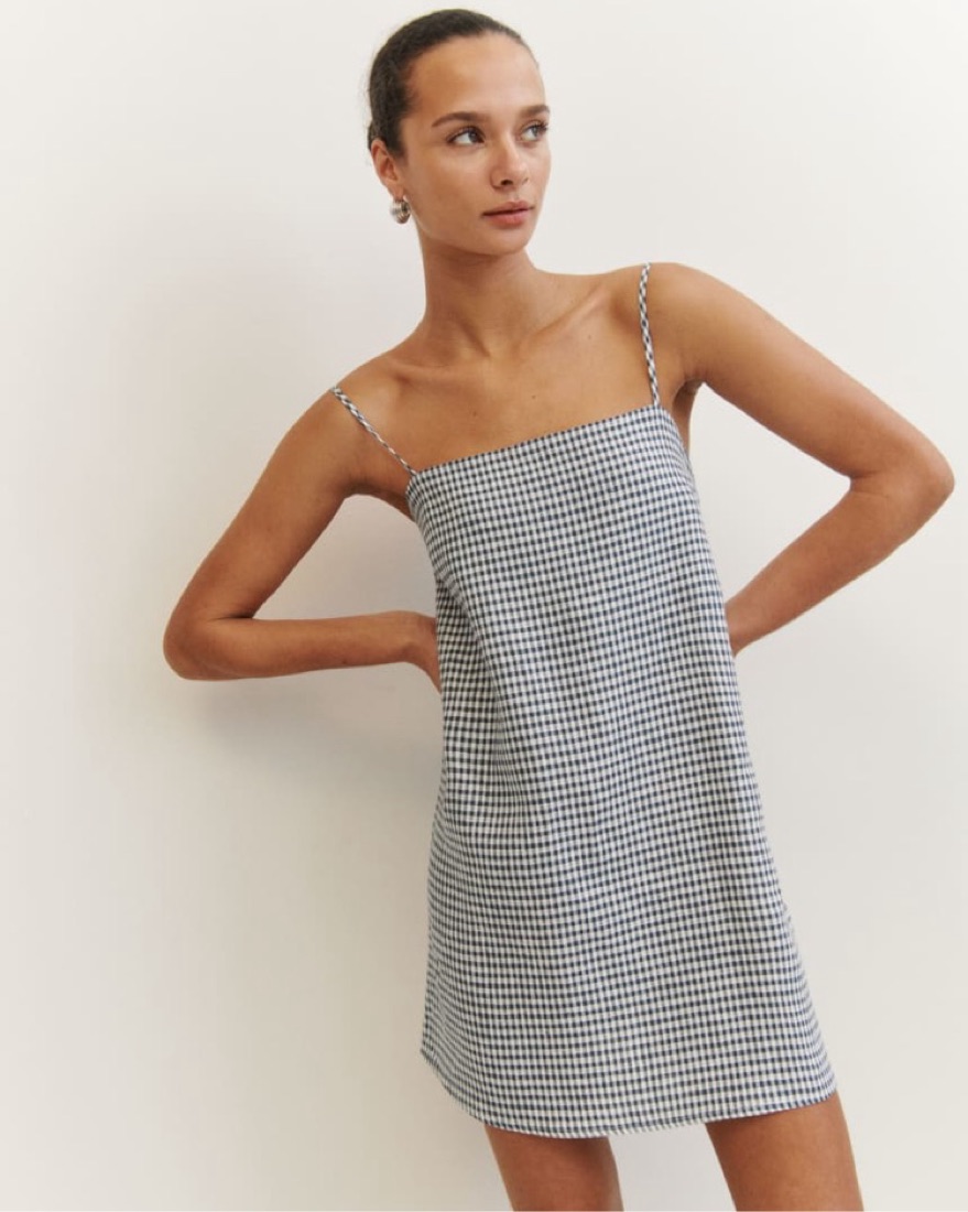Reformation Aubree Linen Dress by Reformation - Pickle
