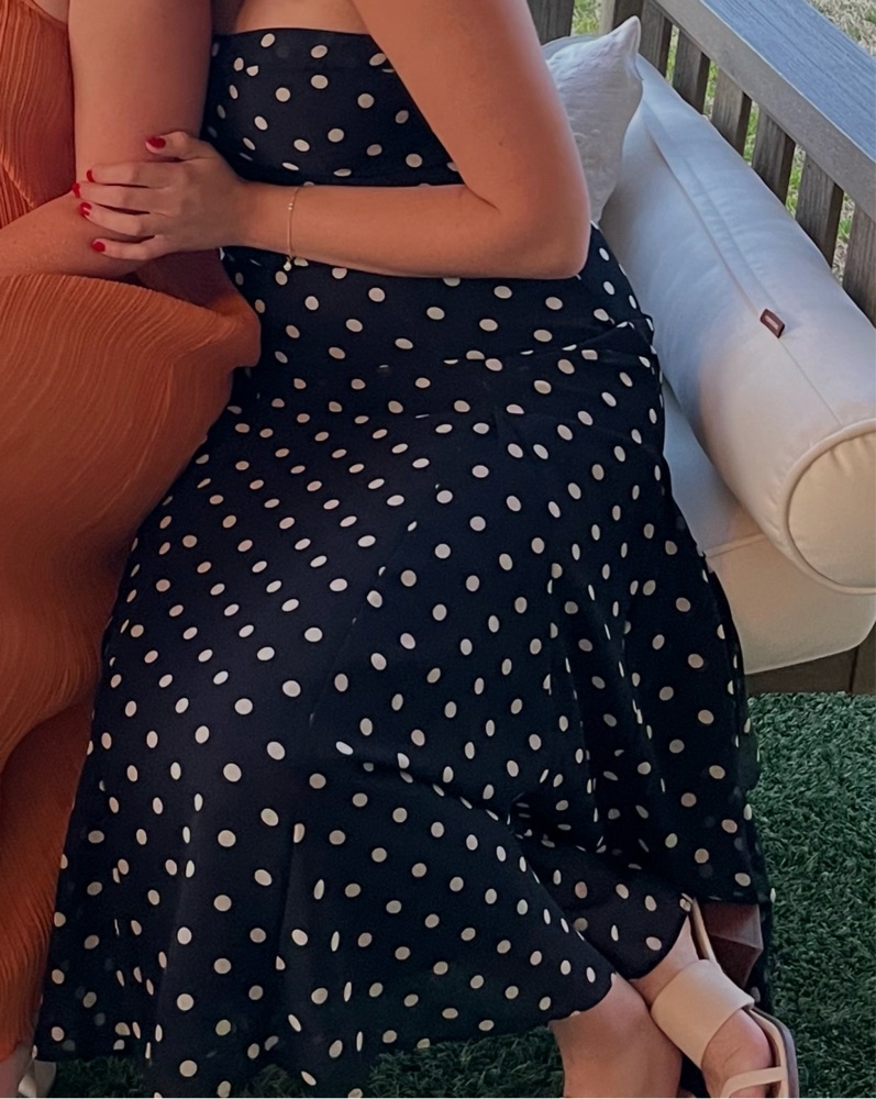 abercrombie green polka dot dress Abercrombie Puff Sleeve Midi Abercrombie Fitch Camille Puff Sleeve Midi Dress  Green Floral XL New