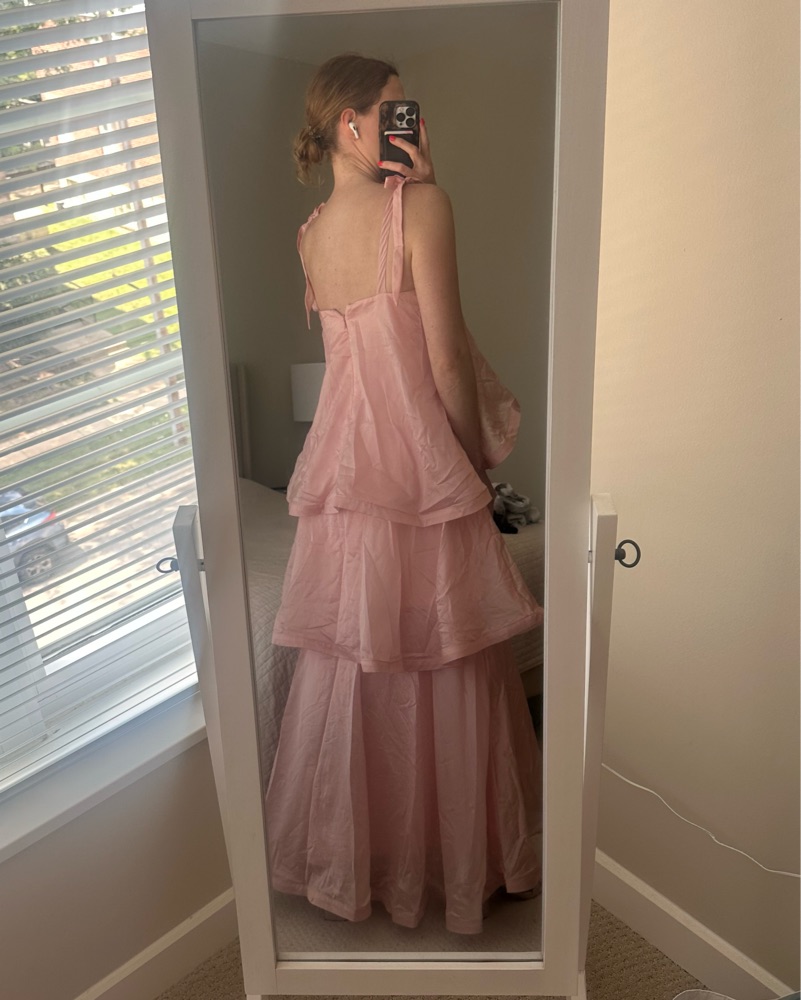 noemi tiered voile maxi dress OLD | @HalleyKate via Instagram on May 24th, 2025 Halley is wearing:  @Elliatt - Noemi Tiered Voile Maxi Dress in Pink ($258.00) @Sam_Edelman