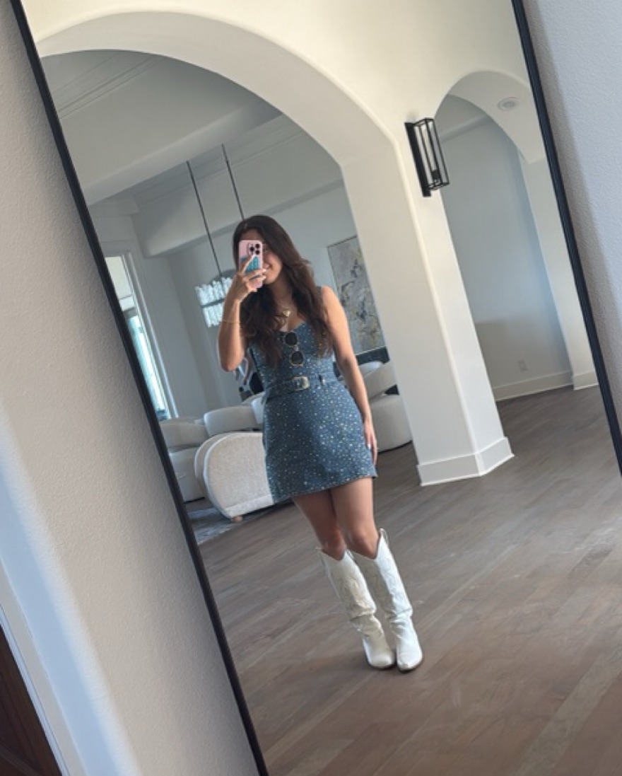 Show Me Your Mumu Vegas Denim Dress by Show Me Your Mumu - Pickle