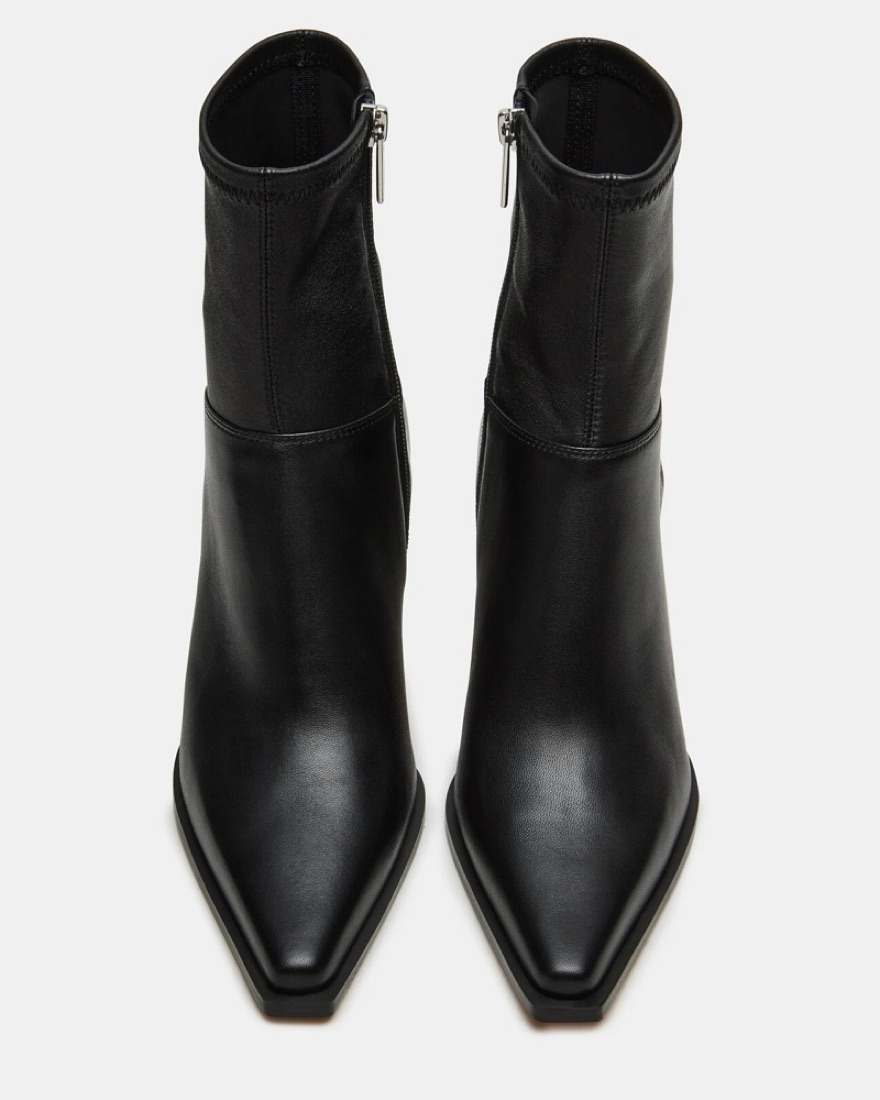 ★Steve Madden★新作★大人気★STASIA BLACK★ブーツ STASIA BLACK LEATHER Steve Madden | Pickle