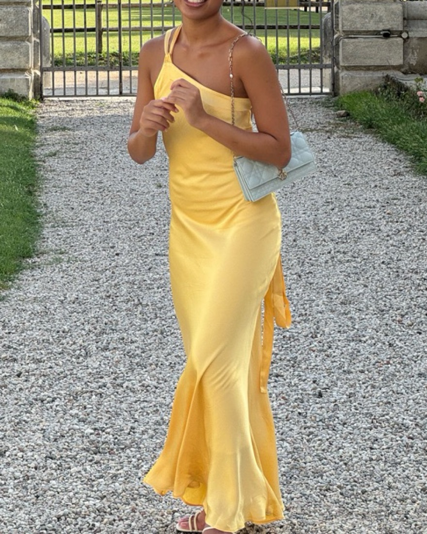 arcina ori backless dress Arcina Ori Yellow Backless Dress by Arcina Ori