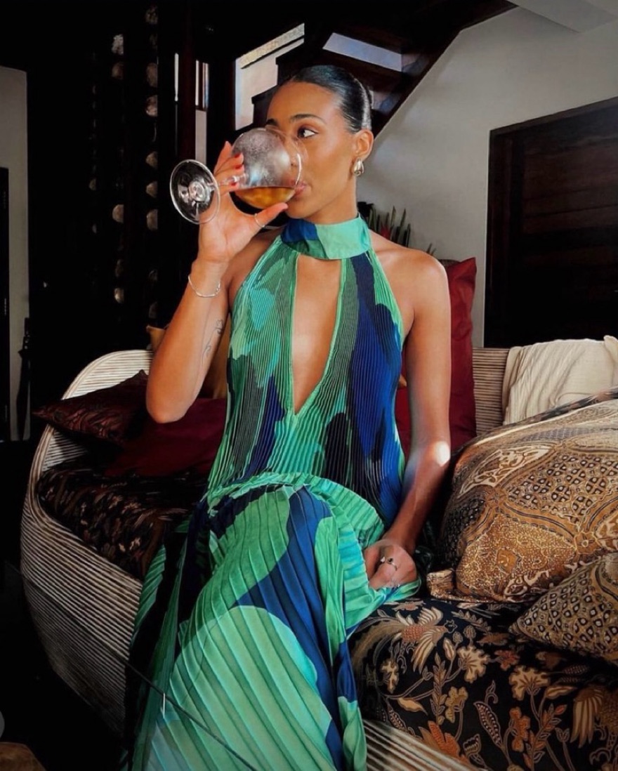 L'IDEE Opera Gown Capri Green by L'idee - Pickle