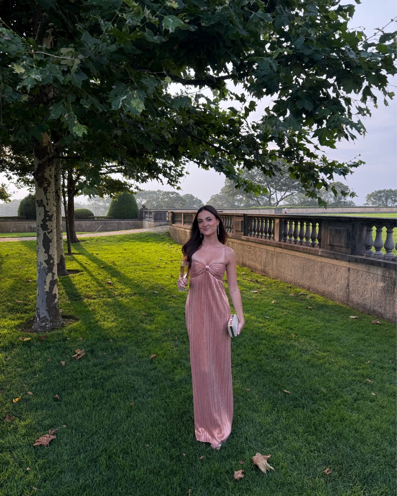Lovers And Friends Rose Gold Mya Gown by Lovers And Friends - Pickle