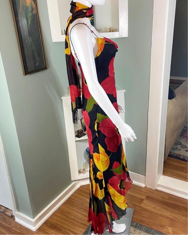 aje yellow dress Sunlee Midi Dress