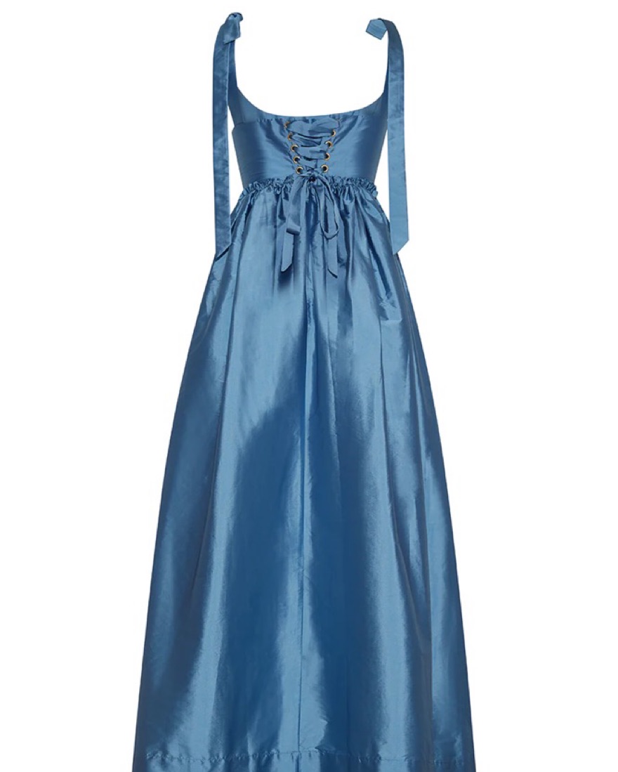 louise marie tie-strap corset taffeta maxi dress Louise New York Marie Dress