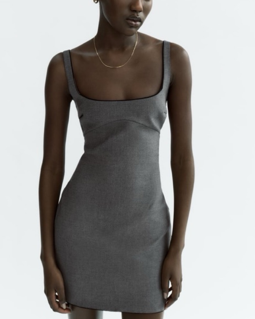 Gray Lace Mini Zara Dress | Pickle