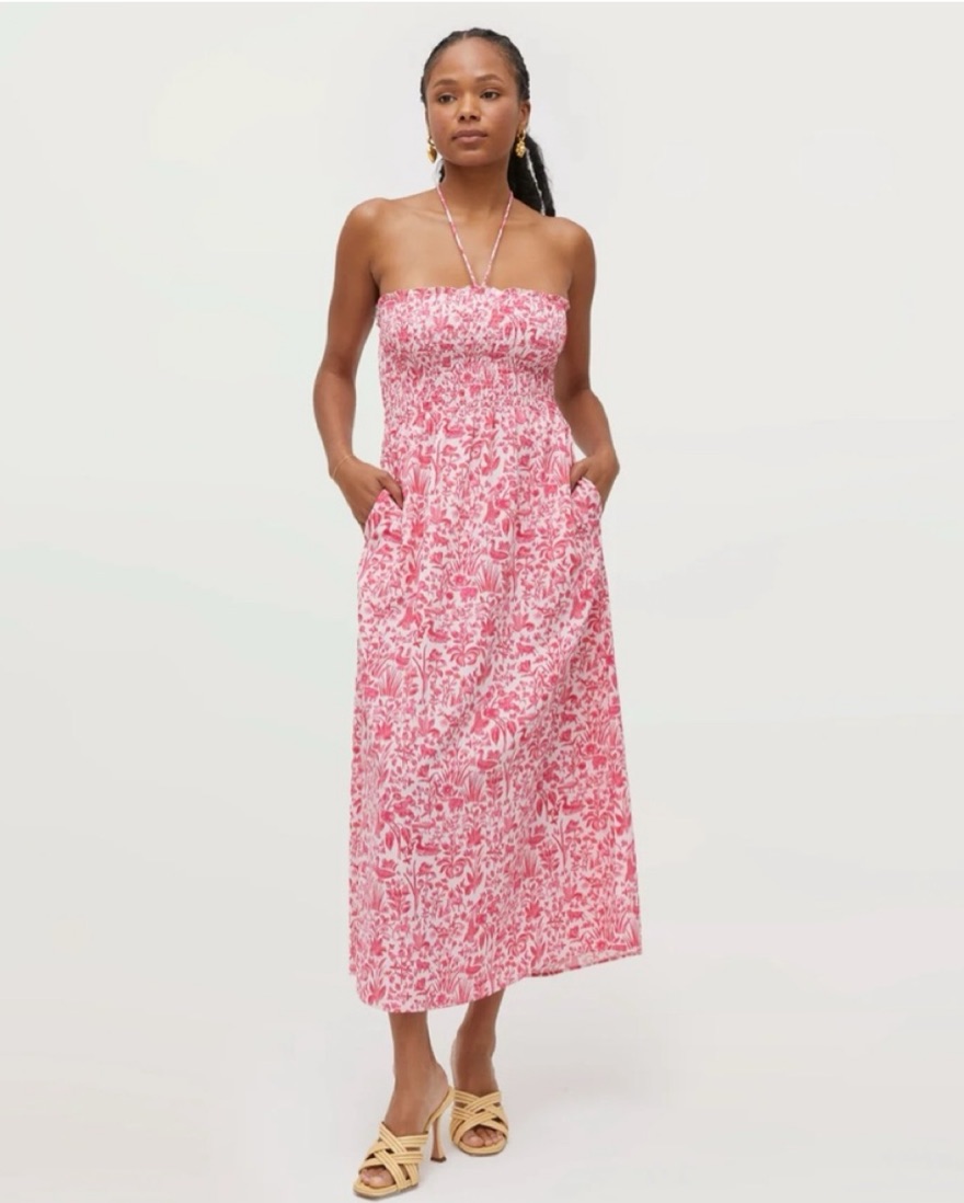 Hill House Exclusive Pink Lucy Nap Dress by Hill House - Pickle