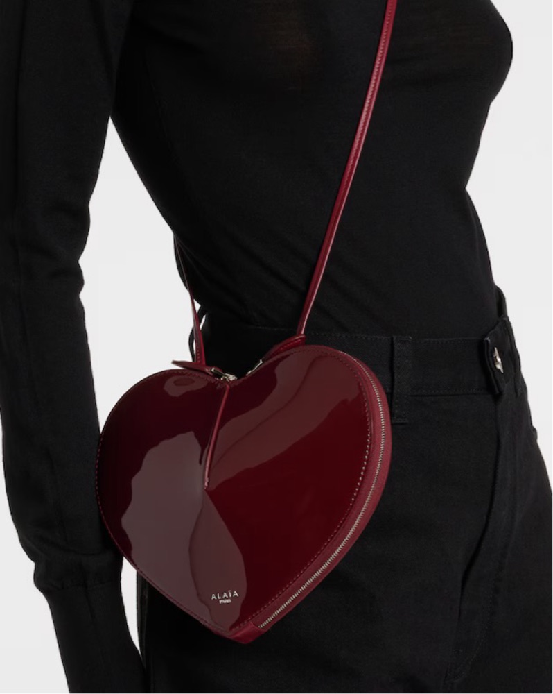 ALAÏA Red Patent LE CŒUR BAG Iconic by Alaia - Pickle