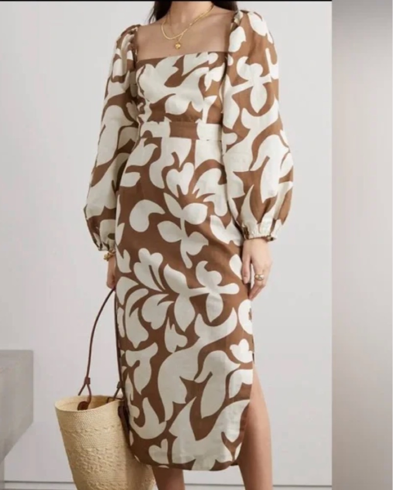rhode brown dress Rhode Lottie Dress by Rhode