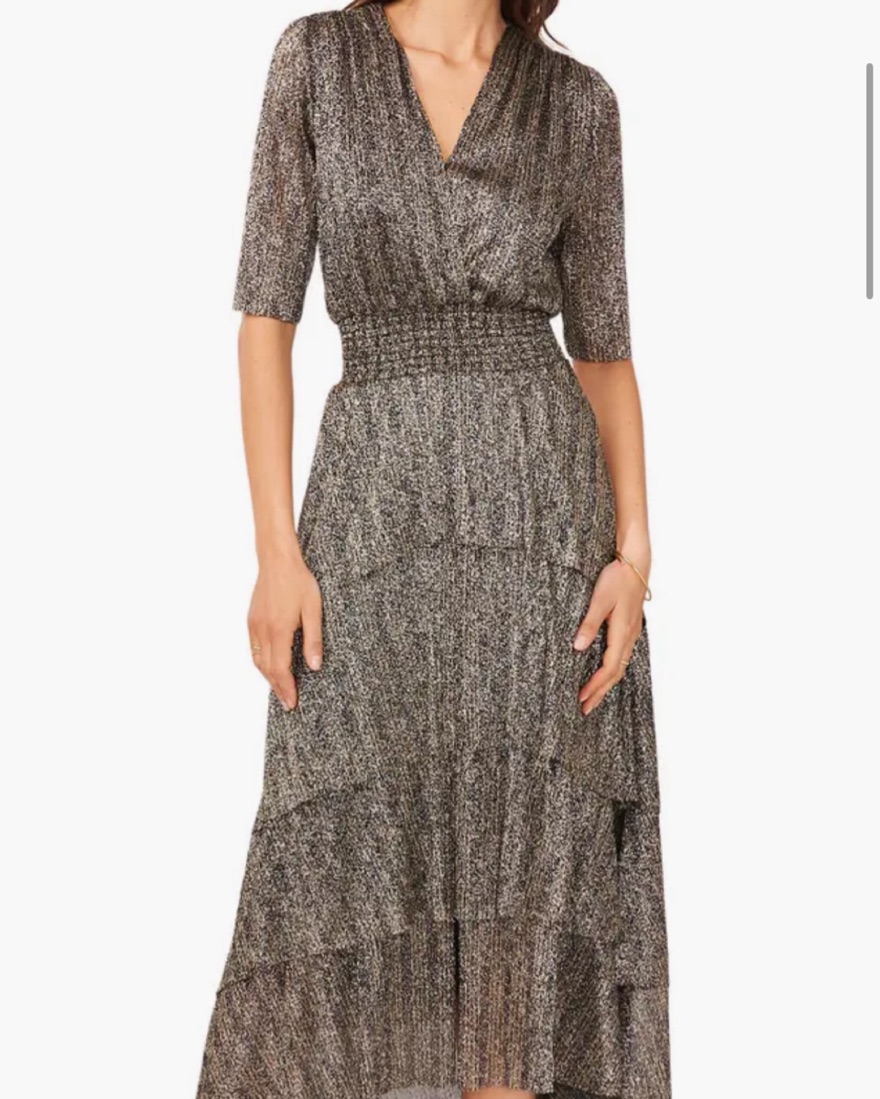 Vince camuto black and gold dress clearance