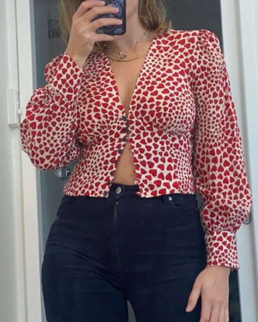 トップス Realisation par KAIA tops Realisation Par Kaia Hearts Top | Pickle