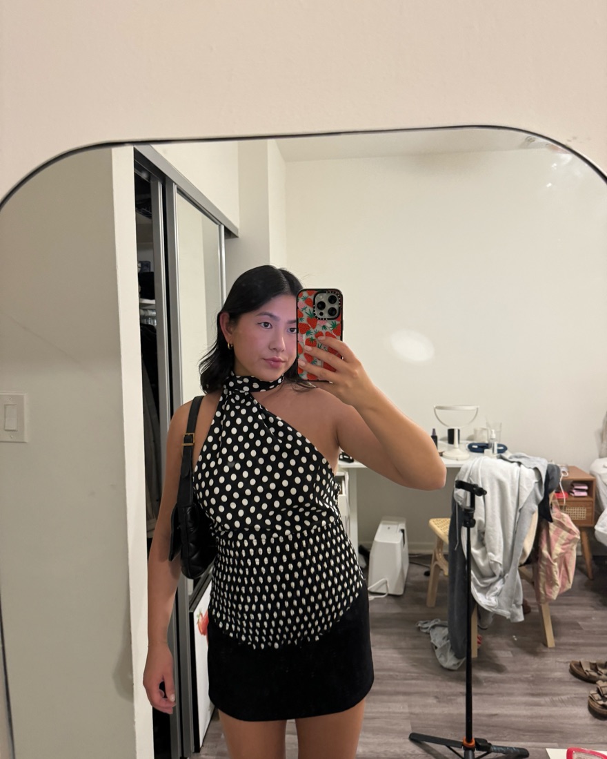 Blondita Polka Dot Scarf Top | Pickle