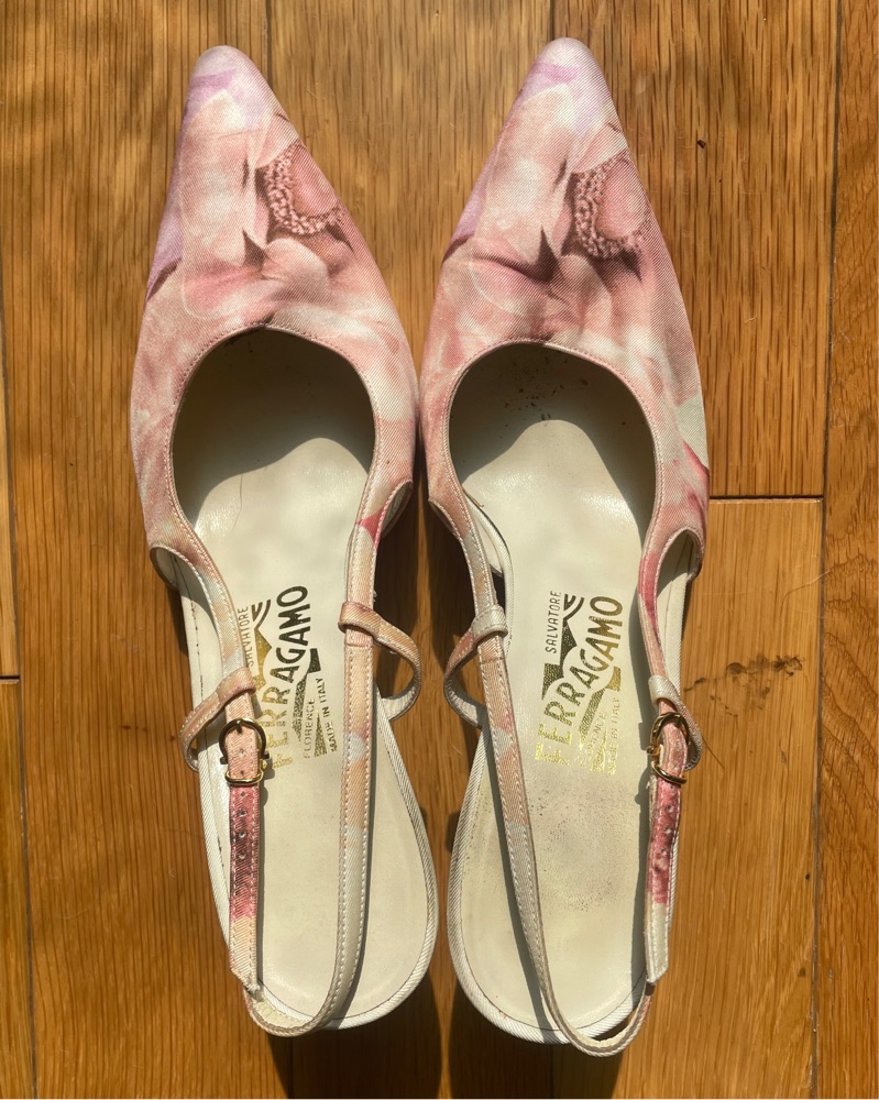 Vintage Ferragamo Floral Slingbacks | Pickle