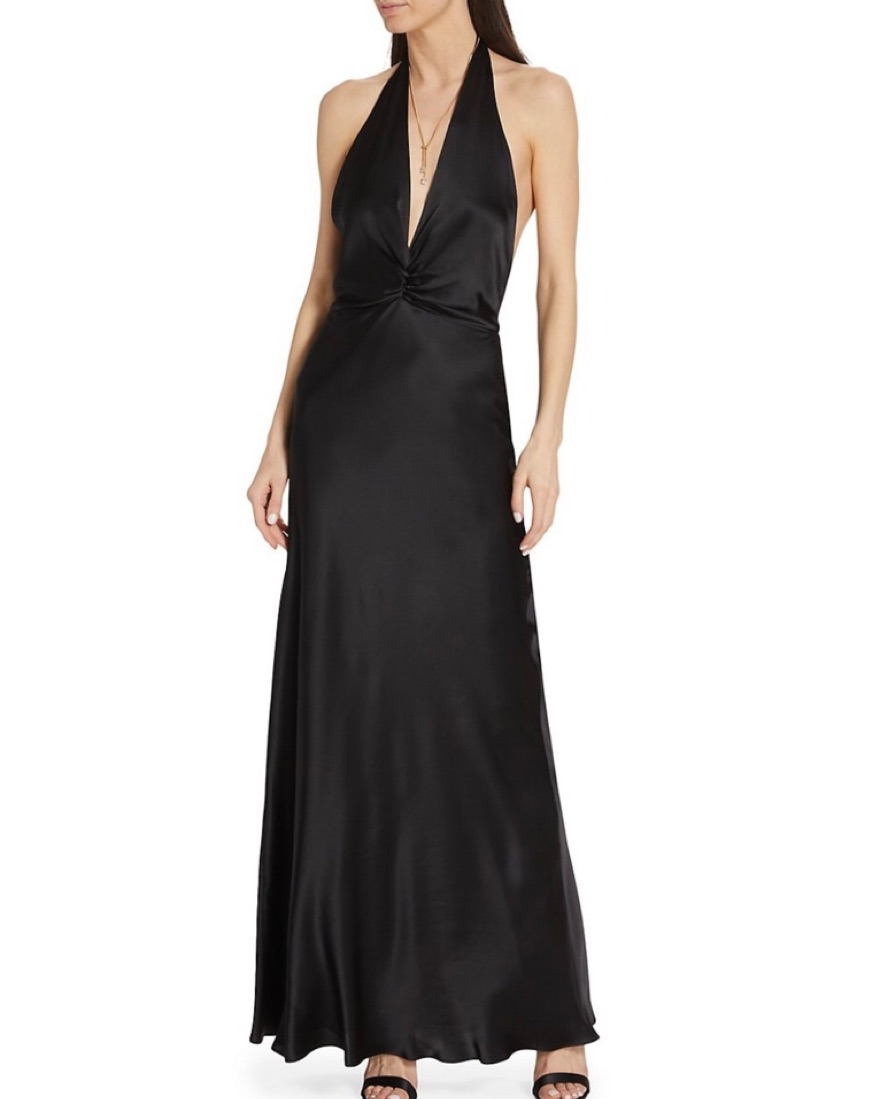 the bar silk dress The Bar 'Pierre' Black Silk Gown Size 6, The Bar