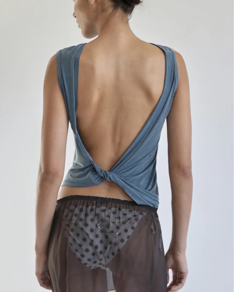 Paloma Wool Twist Back Duli Blue Top by Paloma Wool - Pickle