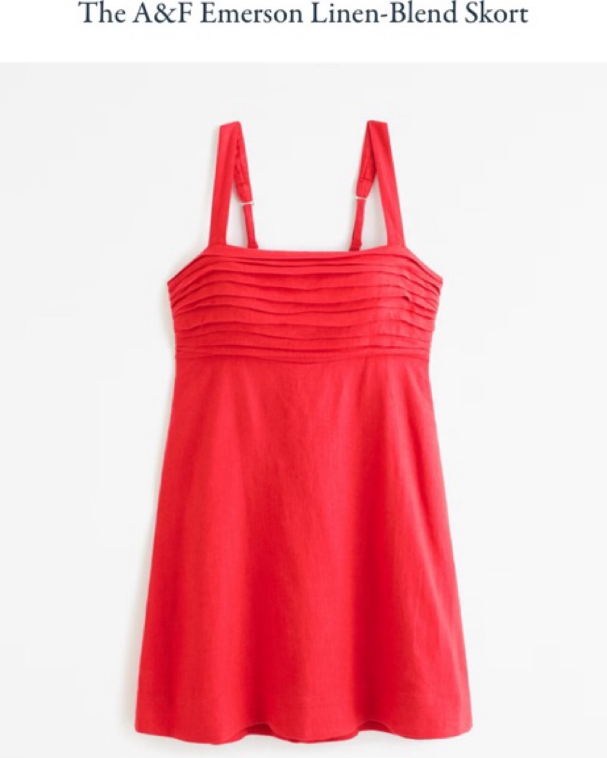 Linen Skort Dress by Abercrombie and Fitch - Pickle