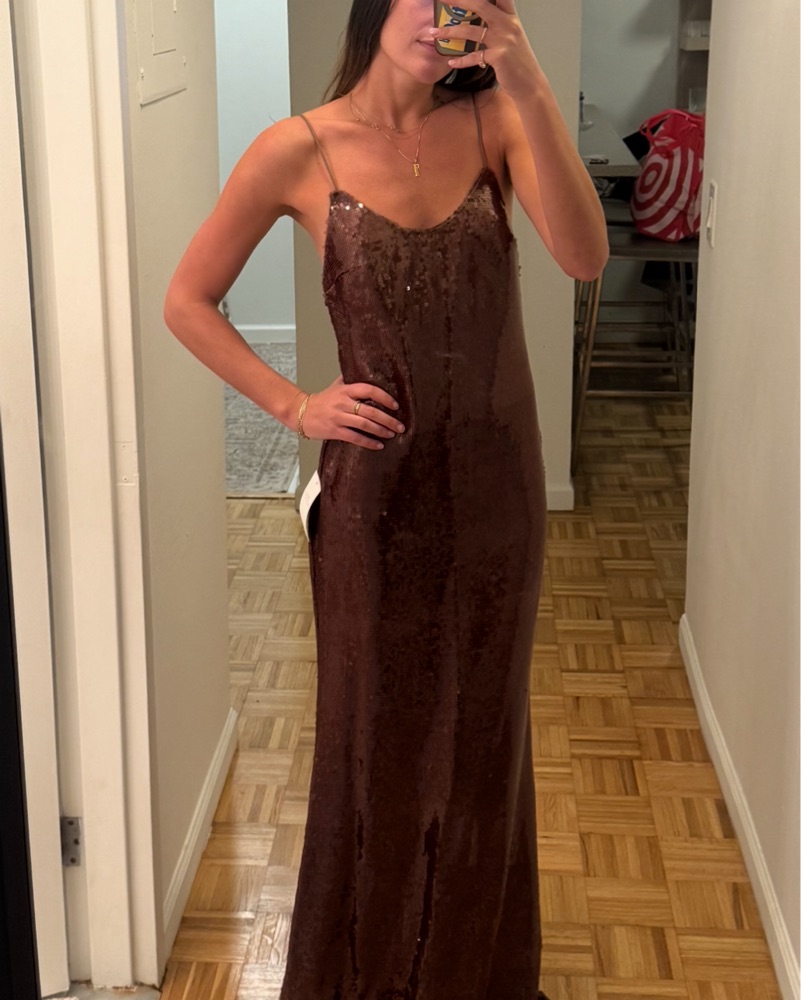 mytheresa brown dress Suede midi dress in brown - Johanna Ortiz