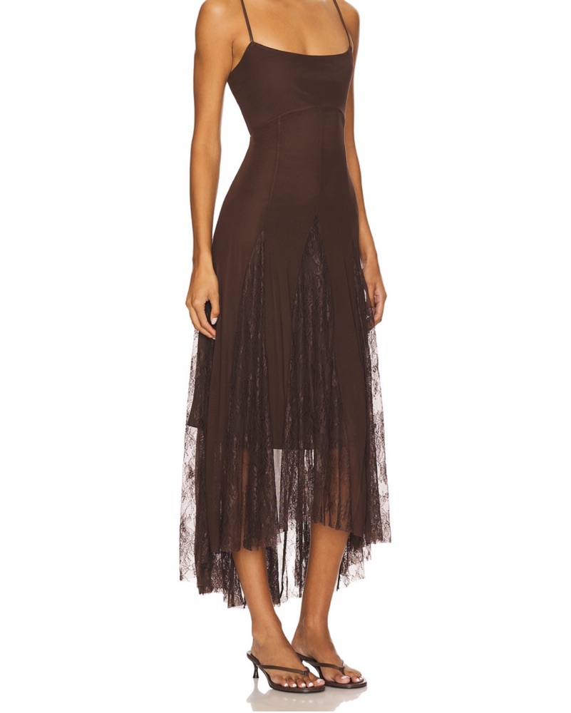 brown steve madden dress Steve Madden Belen Faux Leather Minidress, 6