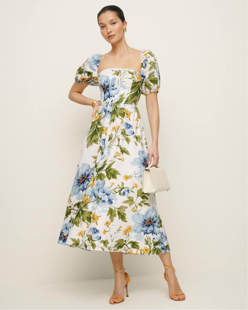 Marella Linen Dress by Reformation - Pickle