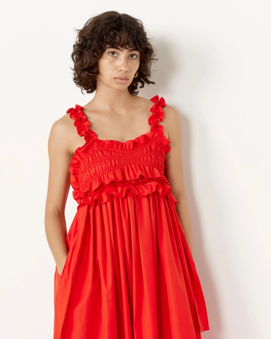 Cecilie Bahnsen Red Giovanna Dress | Pickle