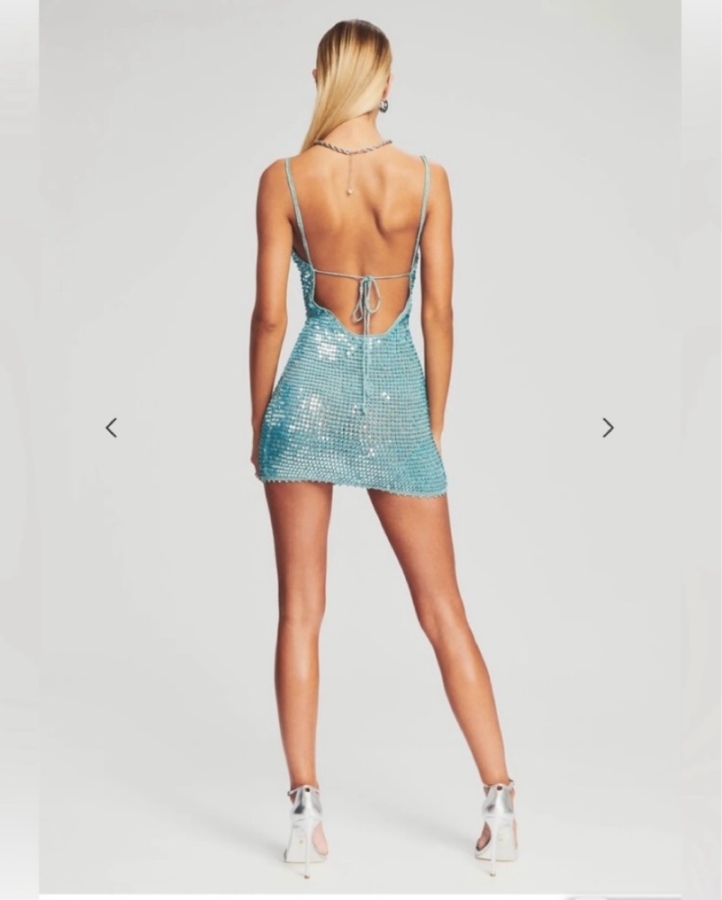 renata sequin crochet dress Retrofete | Renata Sequin Crochet Dress