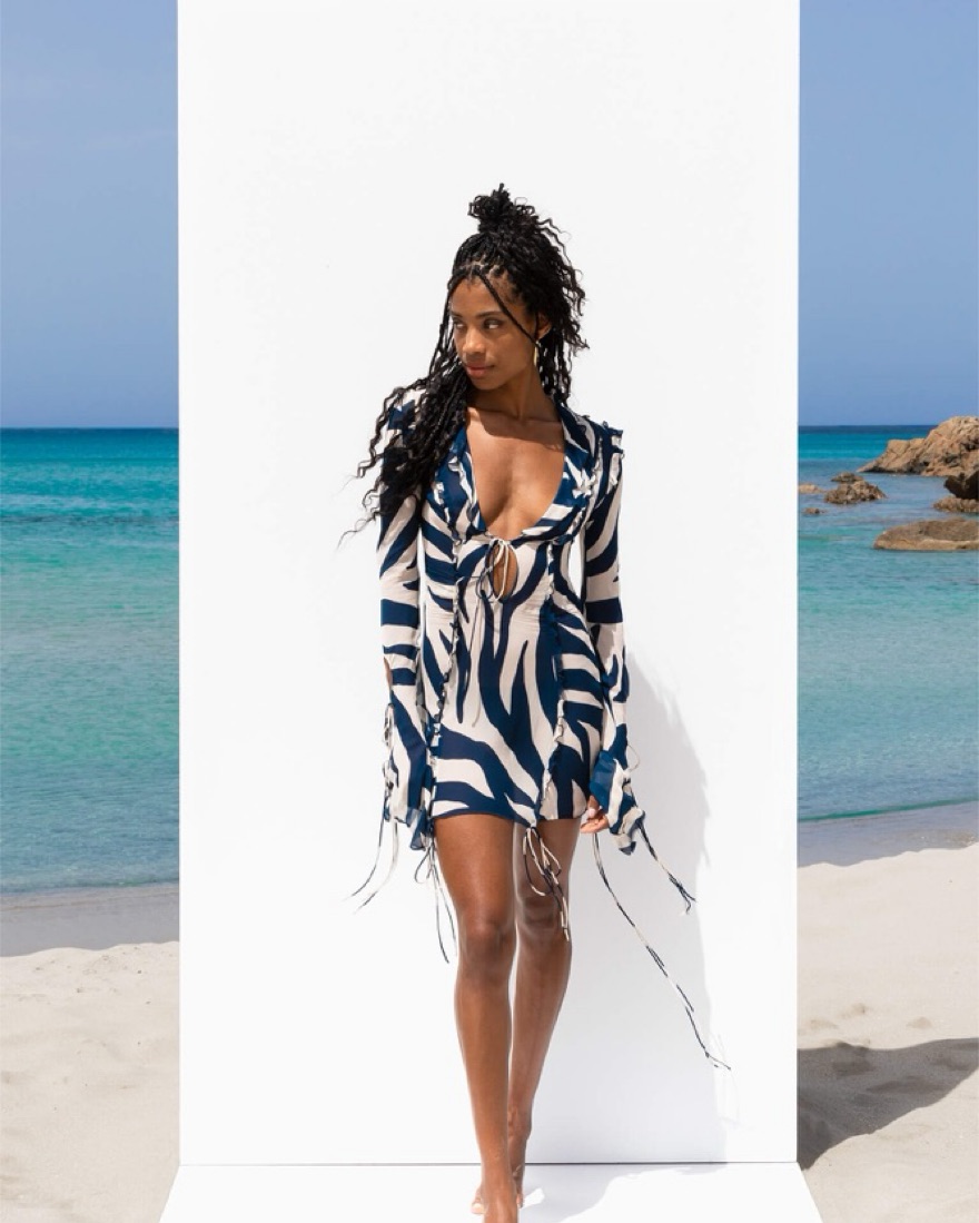 Rat & Boa Annika Zebra Mini Dress by Rat & Boa - Pickle