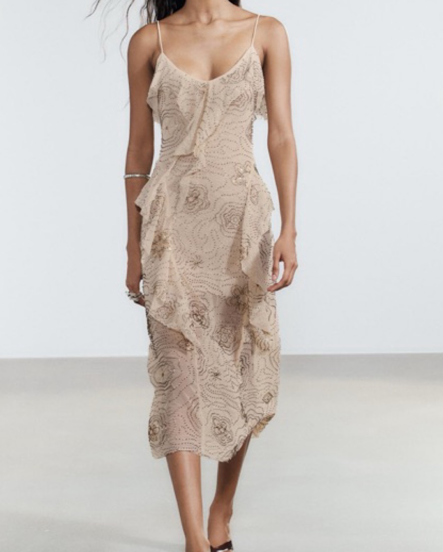 Beaded Zara Dress by ZARA - Pickle