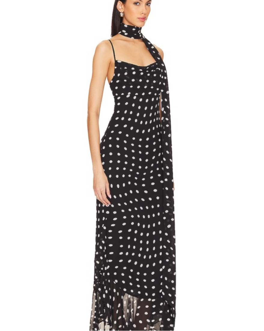 Revolve Polka Dot Dress With Scarf | Pickle