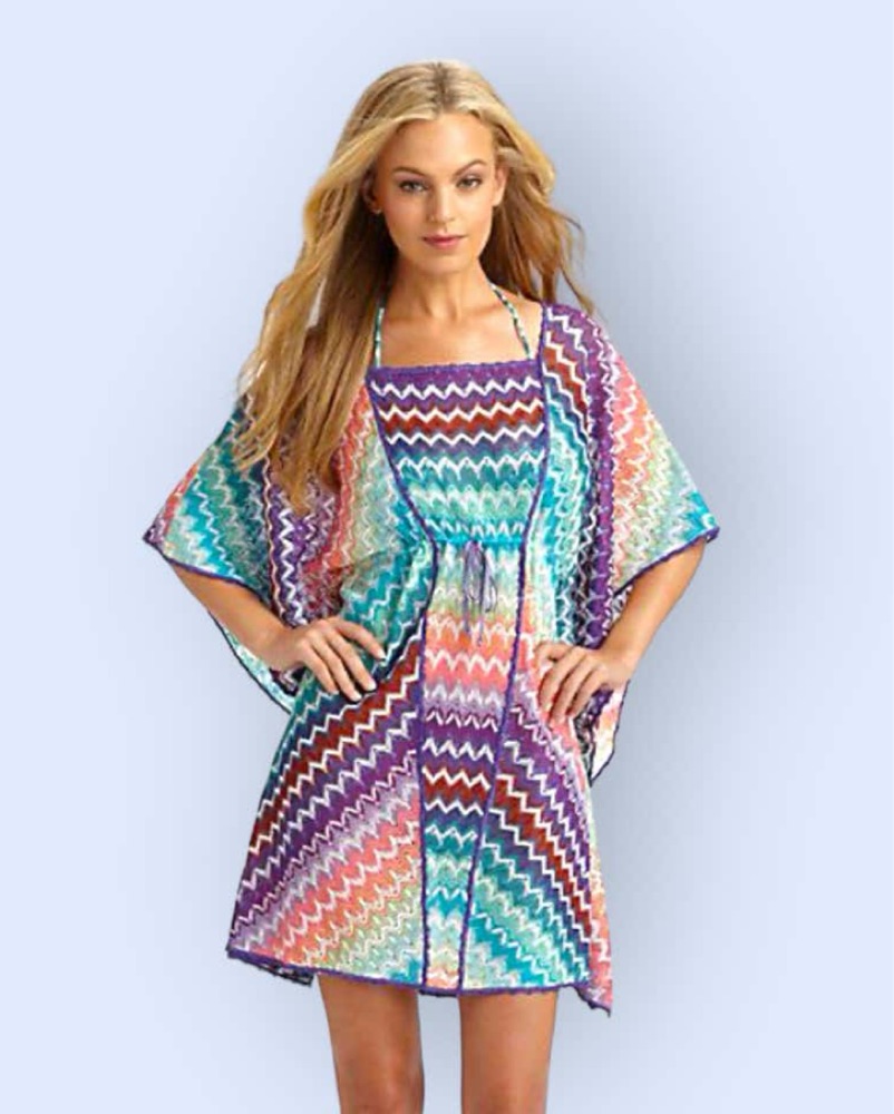 missoni crochet knit dress Striped crochet-knit midi dress - white