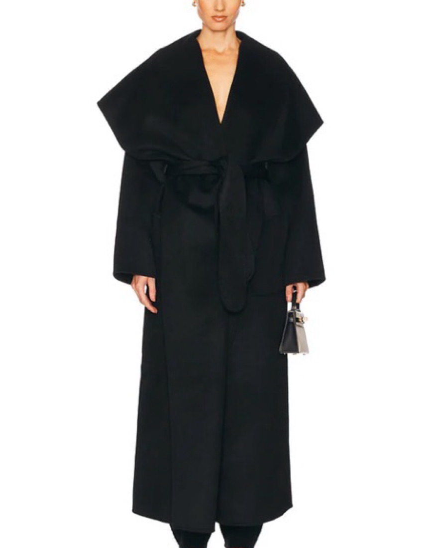 Helsa The Throw Coat in Black by Helsa - Pickle