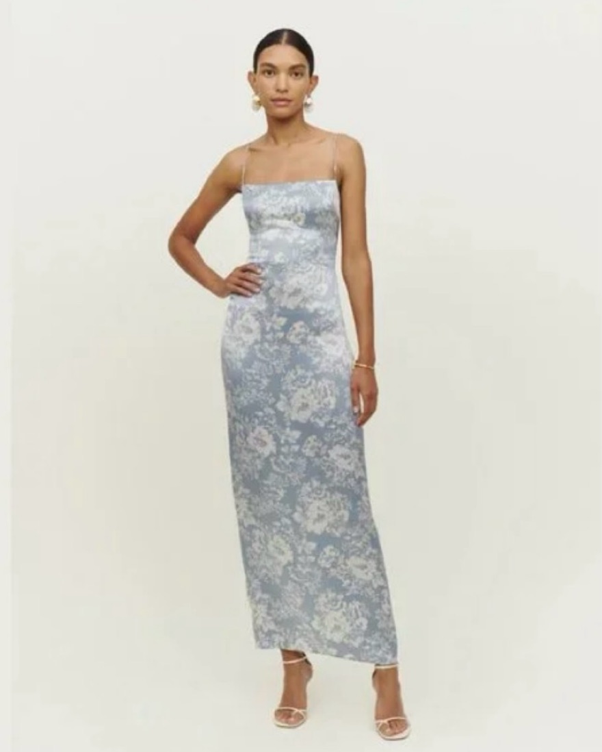 frankie silk dress porcelain Reformation Frankie Silk Dress, Women's Fashion, Dresses & Sets, Dresses on  Carousell