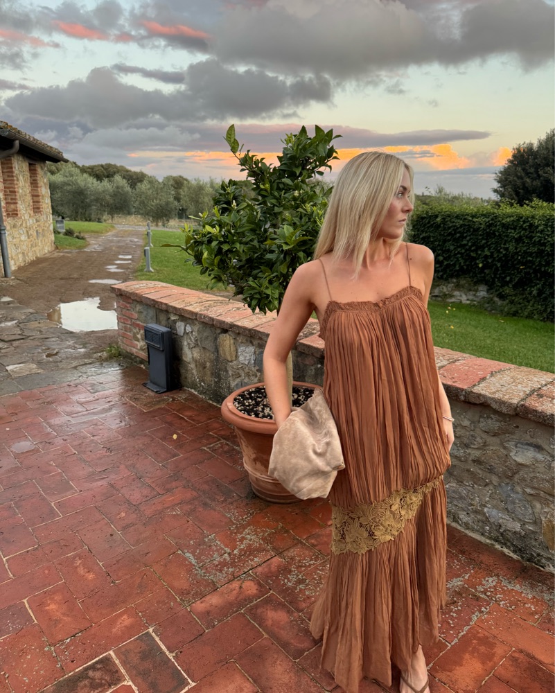 Brown Maxi Dress Zara by Zara